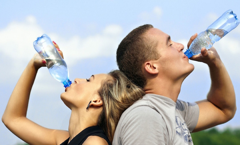 Drinking water can help relieve constipation
