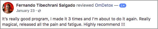 Fernando Salgado OMDetox Client Review 5-star